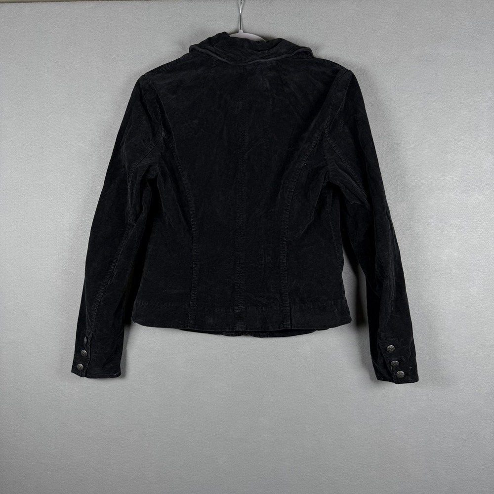 Free People Womens S Byron Corduroy Blazer Black Dark Academia Indie Boho - Picture 2 of 10